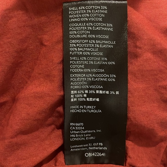 Anthropologie Maeve Puff-Sleeved Sweetheart Mini Dress - Rust color - Picture 8 of 8